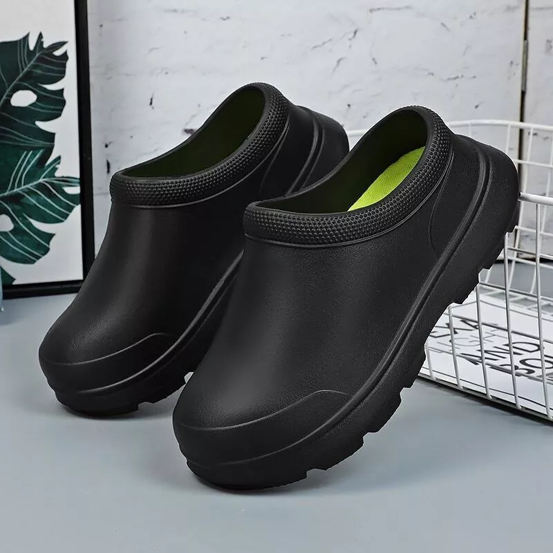 Black Men Kitchen Clogs