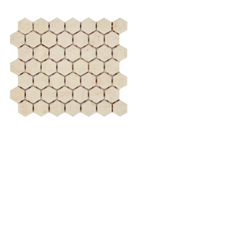 Daltile LuxeCraft Hexagon Glazed Ceramic Mosaic Tile 6.35 mm 10" x 12" 6-Piece - Image 3 of 4