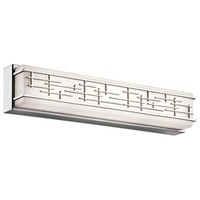 Wandleuchte Lampe Badezimmerlampe Led Flurleuchte Chrom Opalglas L 61,4 Cm
