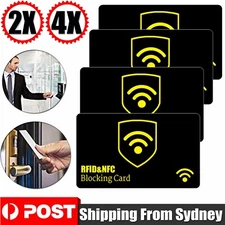 2/4PCS RFID Blocking Card Anti Scan Guard ID Credit Card Wallet Shield Protector