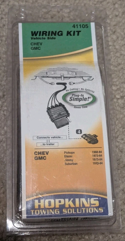 KIT DE CABLEADO DE REMOLQUE HOPKINS 1973-84 CHEVY SILVERADO BLAZER SUBURBAN JIMMY #41105 Foto 4 de 4