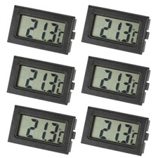 6PCS Digital Thermometer Room Temperature with Large LCD Display Square Mini The