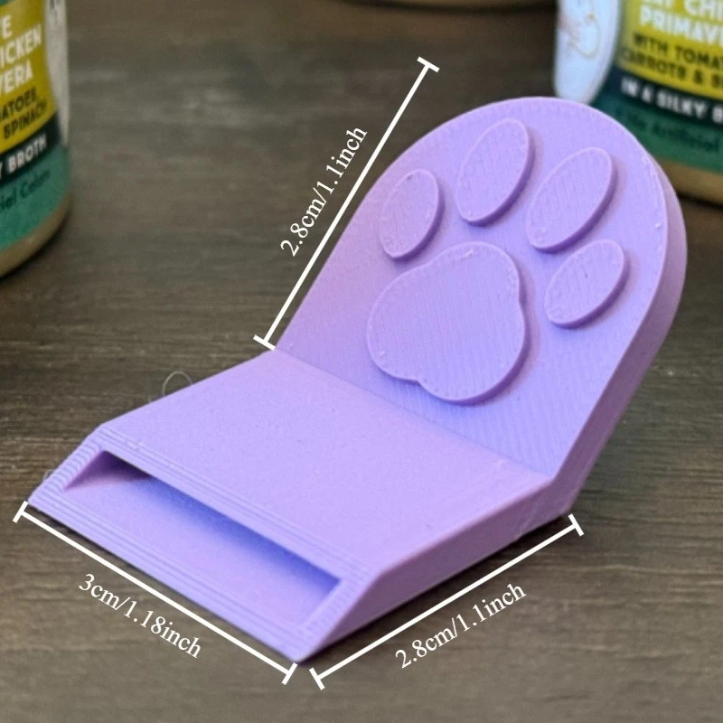 Abridor de latas de comida para mascotas impreso en 3D portátil para gatos y perros diseño de fácil agarre Foto 4 de 4