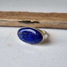 Natural Lapis Lazuli Ring 925 Sterling Silver Anniversary Gift Ring PG9103