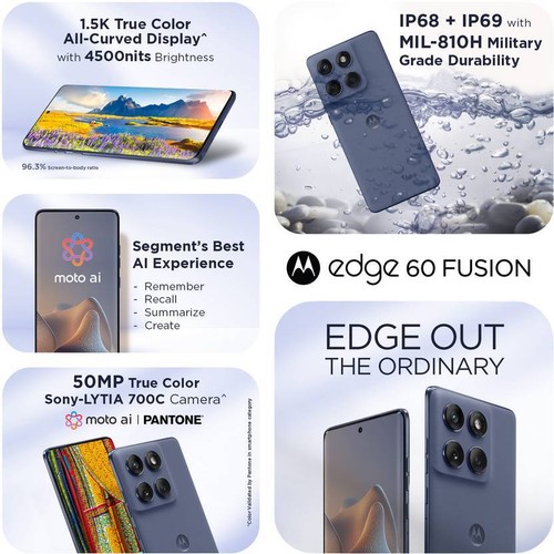 Motorola Edge 60 Fusion 5G (Slipstream 256GB 12GB RAM) 6.67  Global Version.