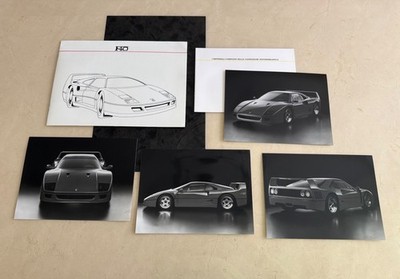 Ferrari F40 Launch Pressemappe - weiße Umschläge - die seltene! Italienisch
