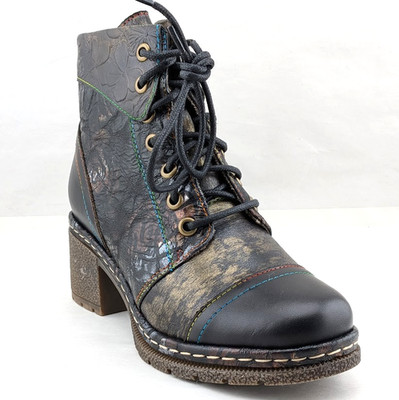 L'Artiste by Spring Step Sz  Leather Lace-Up Boots Fallinluv All Over Again