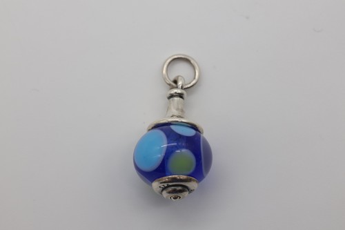 James Avery Retired Blue Dot Glass Finial Charm Pre Owned