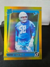 2021 Donruss Football Premium Gold Press Proof #328 Penei Sewell Rookie