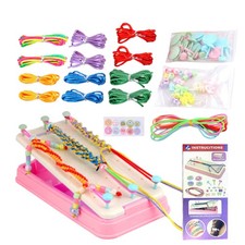 Diy Bracelet Kit for Kids Friendship Maker Crafts Set with Hand Rope Braider