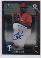 2016 Bowman Chrome Prospect Purple Refractor 124/250 Franklyn Kilome Auto 2d9