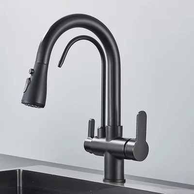 Rubinetto Per Osmosi In Acciaio Spazzolato 3 Vie 2 Uscite LANTUR HIBERA Griferse Opzione Che Ti Fornira Acqua Purificata E Corrente Con Massimo Com 88646982