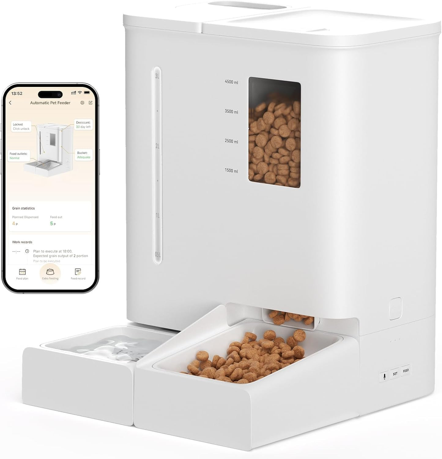 Stazione Nutrizione Gatti 2 in 1 WiFi: Salute e Idratazione Smart