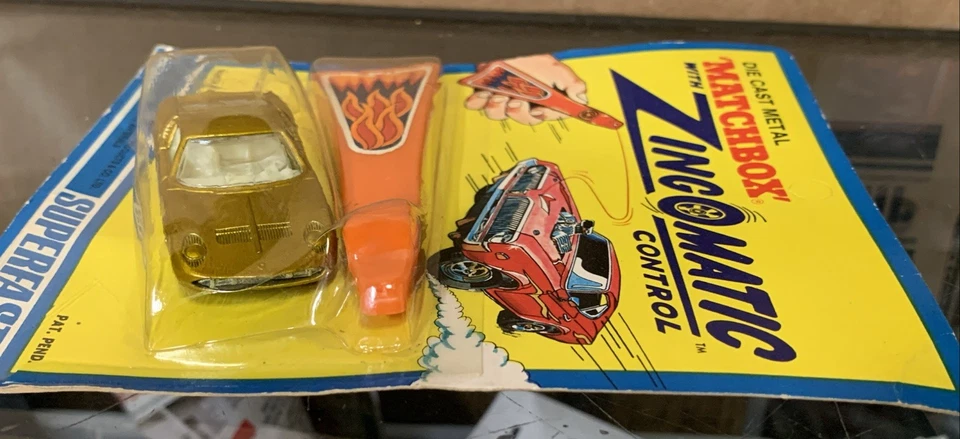 1971 Matchbox Zing O Matic Mint Lamborghini Miura Gold MIBP unpunched Superfast - Image 4 of 4