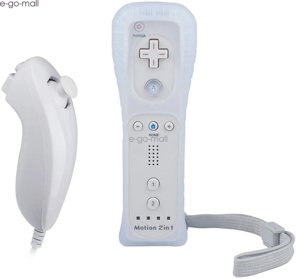 2 in 1 Motion Plus Wii Rmote Nunchuck Controller for Nintendo Wii/Wii U Game - Image 3 of 4