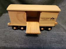 Montgomery Schoolhouse Vermont Handcrafted Wooden Large Box Car Toy Train NIP