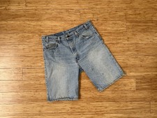 Vintage 80 s Levi s 550 Orange Tab Denim Jean Shorts Size 34 USA Made Light Blue