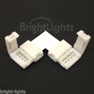 Rgb 5050 Led Strip Light Corner Connectors Solderless L Shape 90