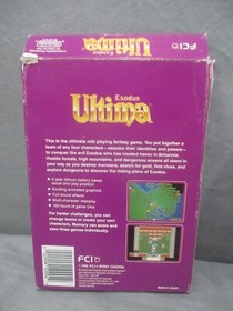 Nintendo ULTIMA Exodus + Box & Manual 1988 NES Video Game