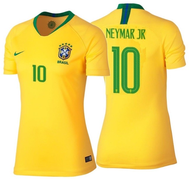 NIKE NEYMAR JR. BRAZIL HOME WOMEN'S JERSEY FIFA WORLD CUP 2018 | eBay