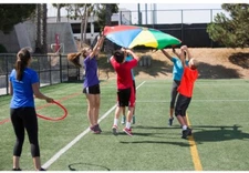 Sportime GripStarChutes Parachute With 8 Handles 1-23744 Size 6 Feet Multicolor