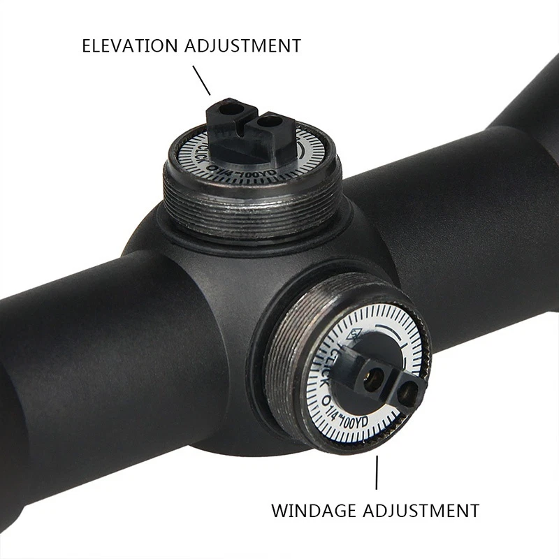 Hunting Rifle Scope 4X32 Compact Rangefinder Reticle Sight With Ring Mounts - Image 3 of 4