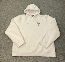 Stussy World Tour Logo Hoodie Mens XXL White Sweatshirt Made In USA