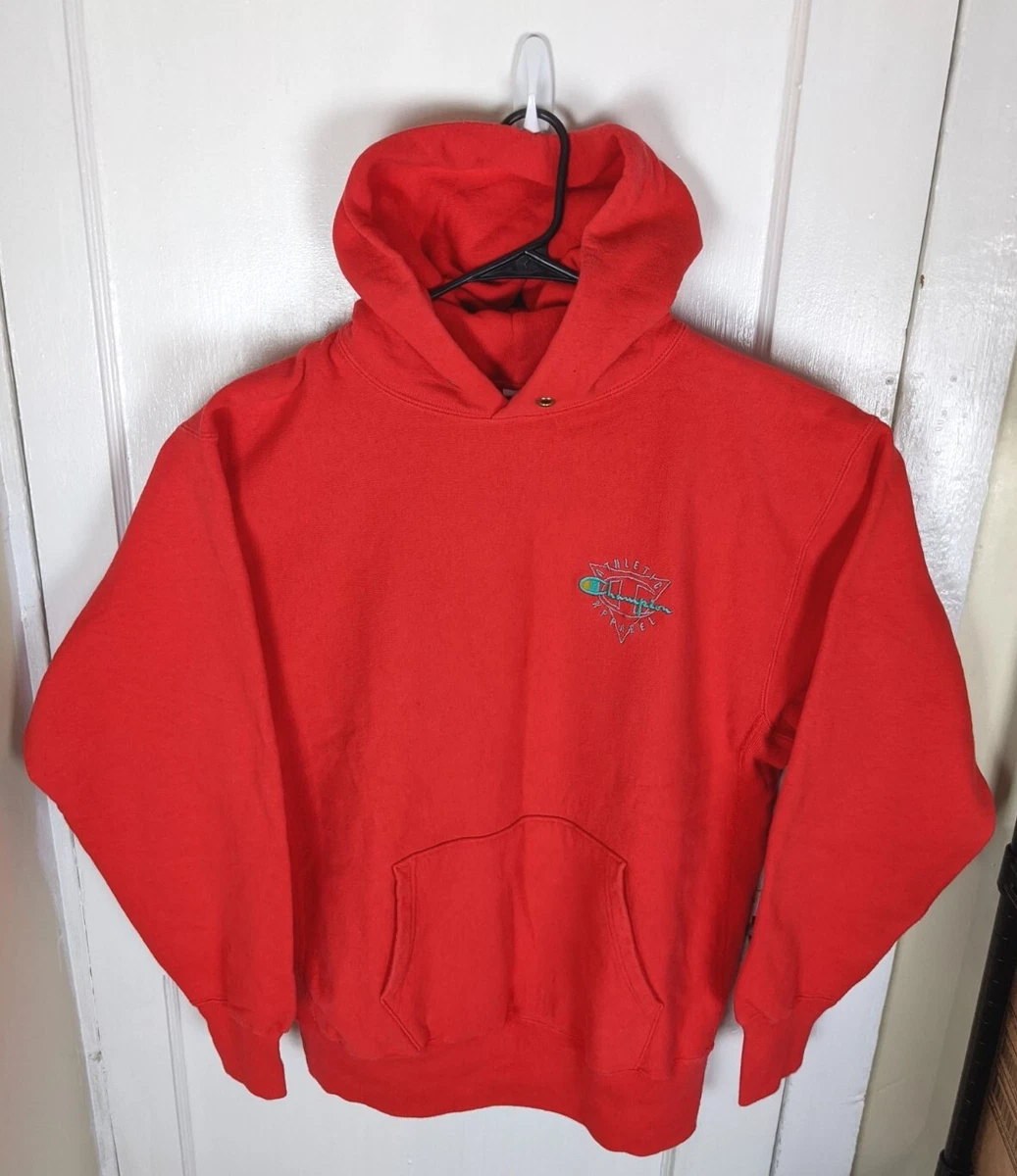 Vintage 90s Champion Reverse Weave Red-Orange 2XL USA Embroidered