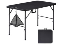 Folding Table 4 Foot with Mesh Bag, Indoor Outdoor Heavy-Duty Portable w/Handle.