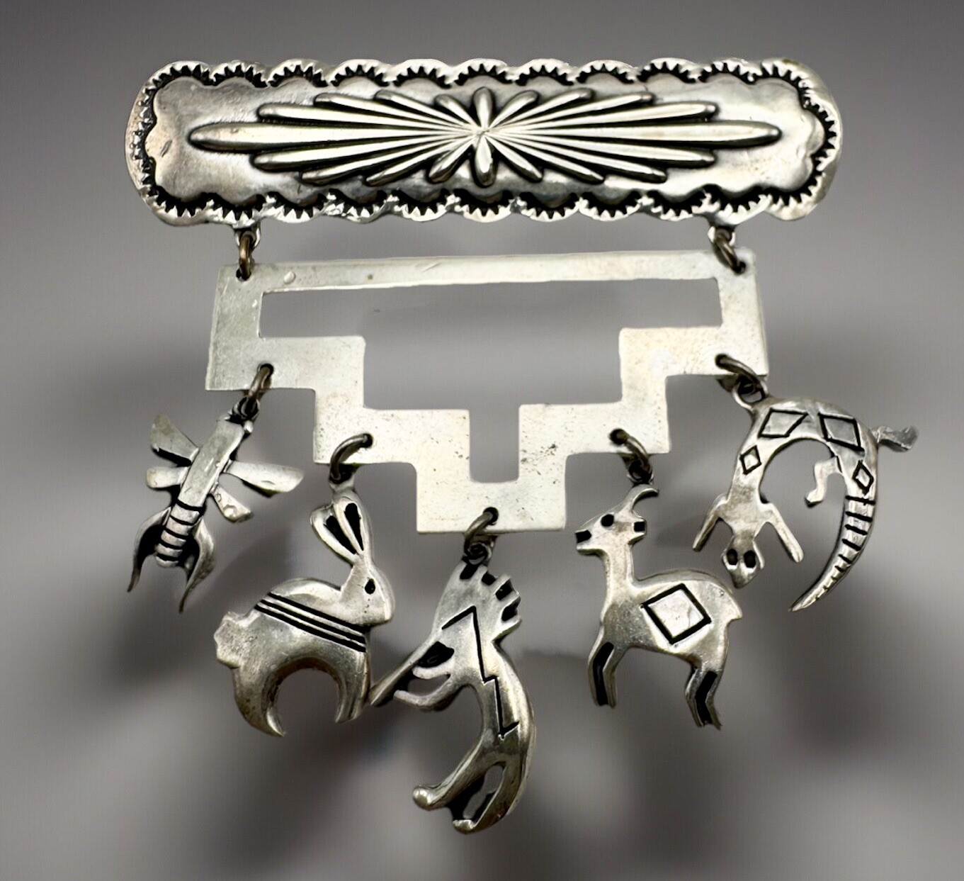 Authentic Native American Signed TEME Sterling Si… - image 2