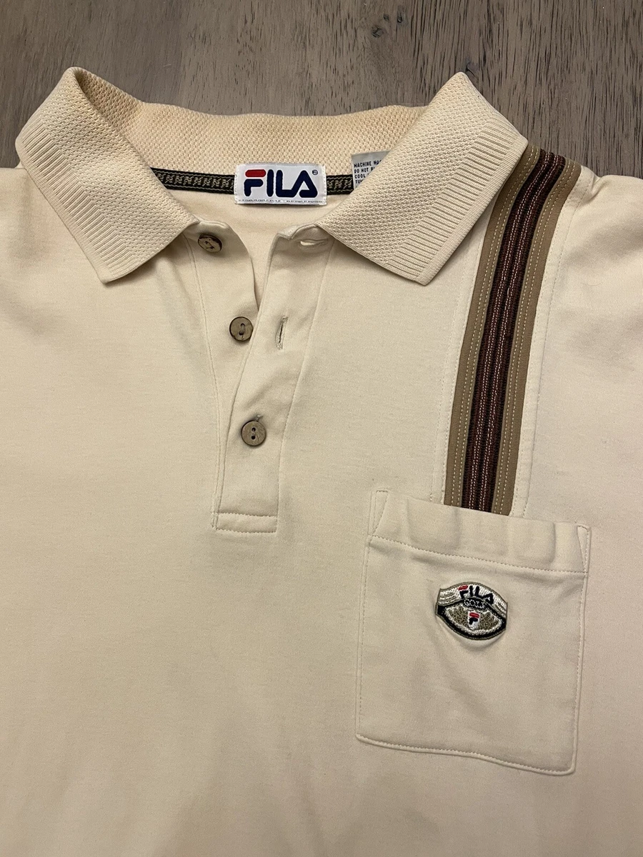 Cream top fila shirt