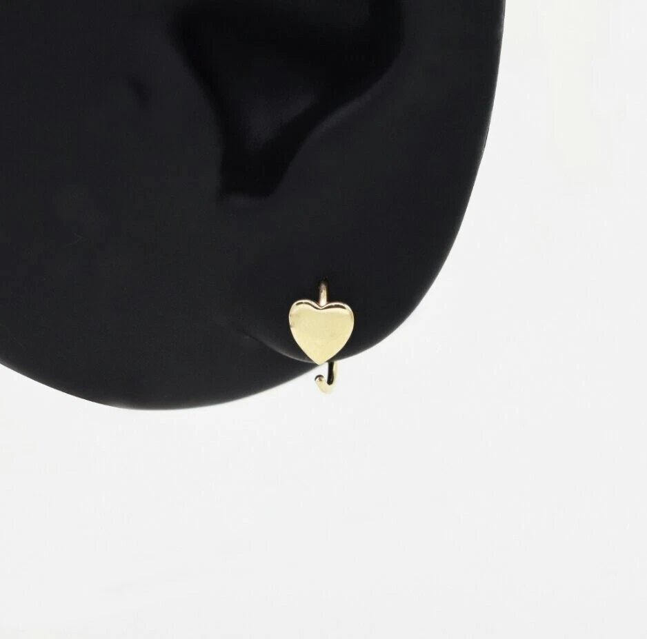 14K Solid Gold Bendable Hoop Nose Ring Tragus Helix Lip Jewelry Body Piercings. - Image 2 of 4