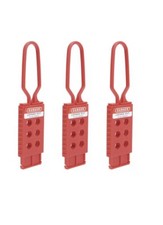 3 X Safety Lockout Hasp 6‑Hole Insulating Nylon For Industrial Equipment