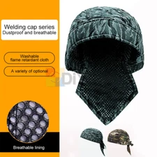 Welding Welder Protective Hat Cap Scarf Welders Flame Retardant Cotton Helmet