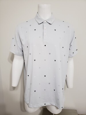 Nike Dri-FIT Men's Player Heritage Print Golf Polo DH0645-025 Photon Dust  XL
