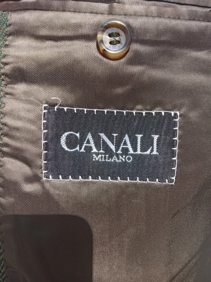 Canali Milano Men's Green Herringbone Jacket Size 40 UK Cashmere Mix RRP £750 - Image 2 of 4