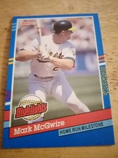 1991 Donruss BC-9 MARK MCGWIRE Highlights Baseball Error card (No Dot After Inc)