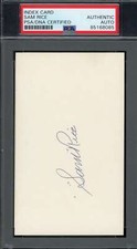 Sam Rice PSA DNA Coa Signed 3x5 Index Card Autograph