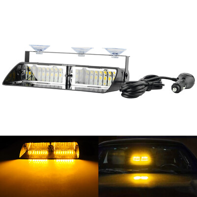 1Stk Orange LED Frontblitzer Blitzlicht Strobe Warnleuchte Notleuchte Auto LKW