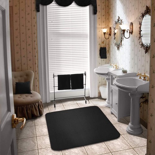 3 x 3 SKID-RESISTANT Area Rug Kitchen Carpet Floor Mat BLACK - Picture 4 of 4