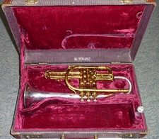 KING SILVER SONIC Bb Cornet W/Case & Original Mouthpiece #335166  Made 1965-1970
