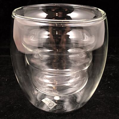 Ozeri Double Wall Insulated Glass Artisan Series 8 Ounces Coffee Tea 3 Ridge