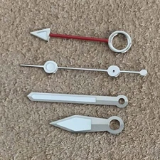 13MM GMT Watch Hand Set Green Luminous Watch Parts for NH34/35 Movement