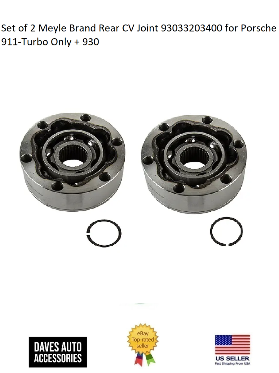 Rear CV Joint Assembly Set Left/Right Side Fits 1976-1984 Porsche