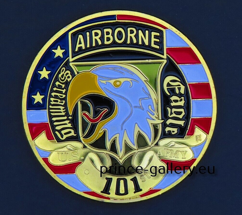 101. US-Luftlandedivision Gedächtnismedaille ca. 1oz color Bimetall