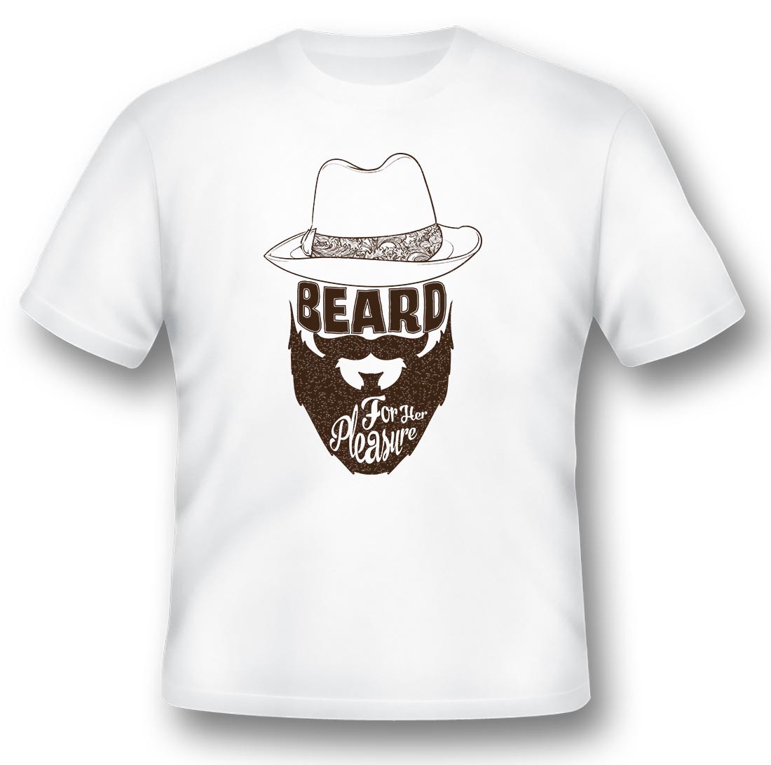 Her Pleasure Beard Tee in Black or White