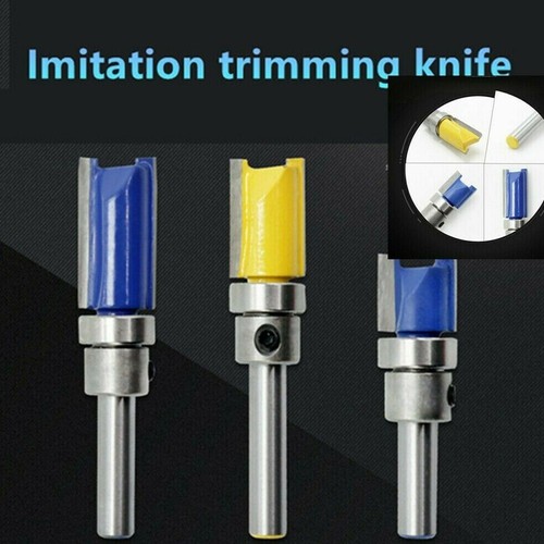 Meccion Set 4 Fraises Droites Motif Flush 8mm - Outils Coupe Bois Défonceuse