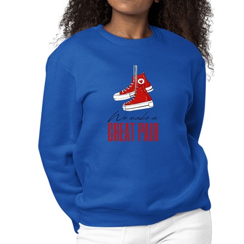 Womens Graphic Sweatshirt Say it Soul - we Make a Great Pair - Picture 25 of 70