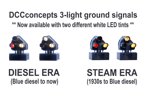 DCC Concepts ~ Alpha Mimic ~ Steam Era ~ 3-Light Ground Signal (12) ~ DCD-MGS-BR - Picture 7 of 9