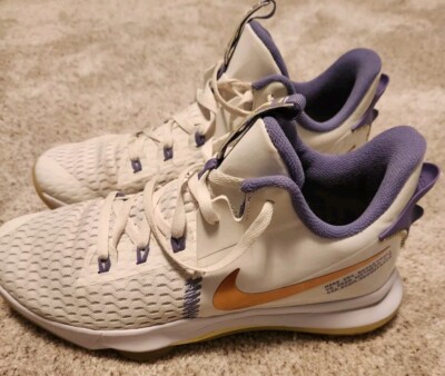 Nike Lebron Witness 5 Basketball Shoes White Purple CQ9380 102 Men's Size 14